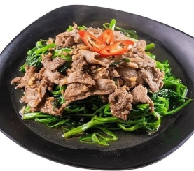 Rau muống xào bò