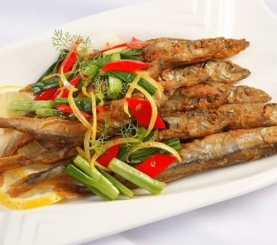 Cá trứng chiên giòn