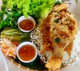 Cá diêu hồng chiên xù