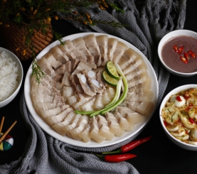 Ba rọi rút xương luộc cà pháo