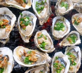 Hàu nướng mỡ hành