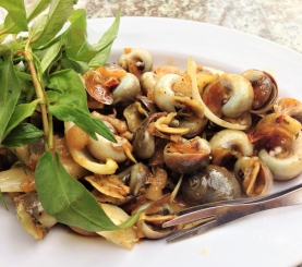 Ốc mỡ xào bơ cay