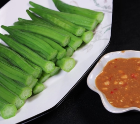 Đậu bắp chấm chao