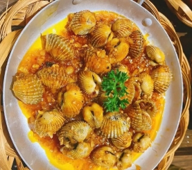 Sò huyết xào bơ