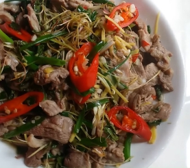 Ngan xào lăn khô