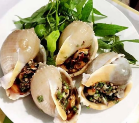 Ốc tỏi nướng mỡ hành