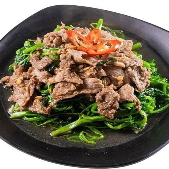 Rau muống xào bò