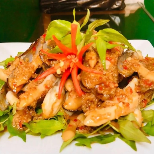 Ốc móng tay xào tỏi
