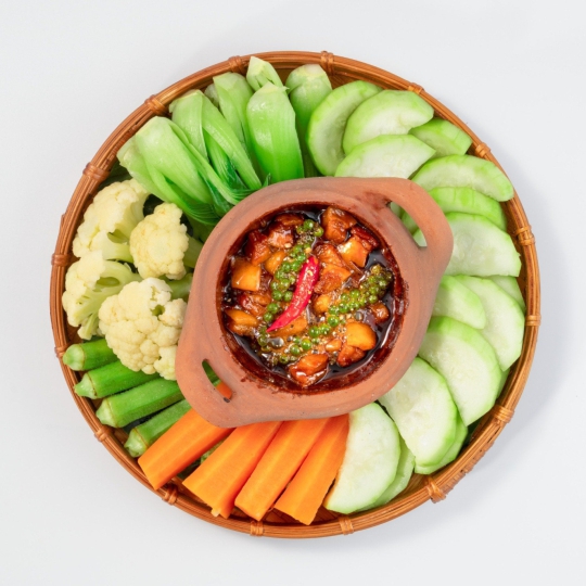 Rau luộc kho quẹt