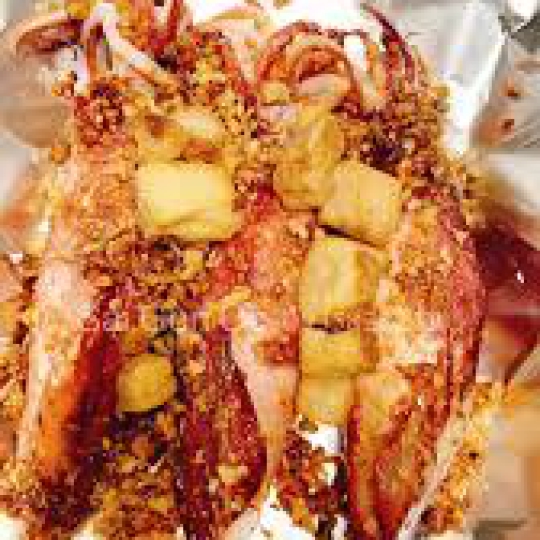 Mực trứng cháy tỏi