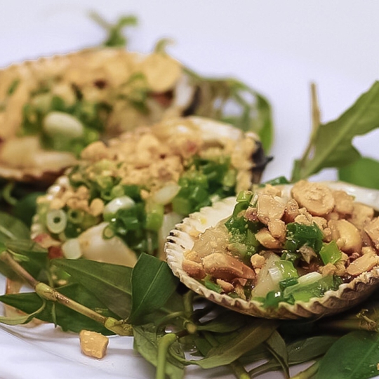 Sò dương nướng mỡ hành