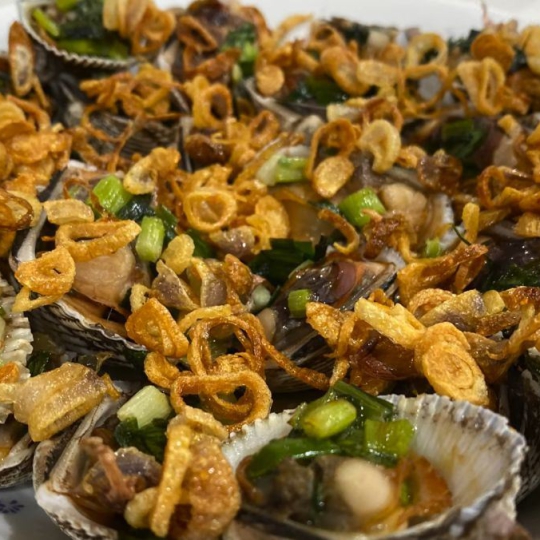 Sò lông nướng mỡ hành