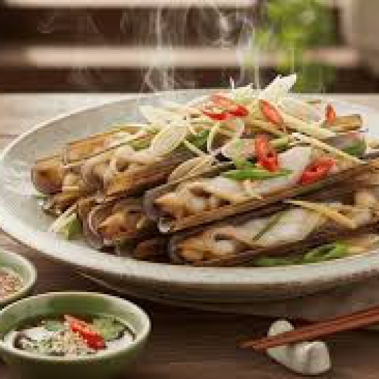 Ốc móng tay hấp sả