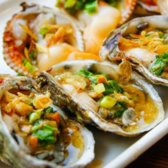 Hàu nướng mỡ hành